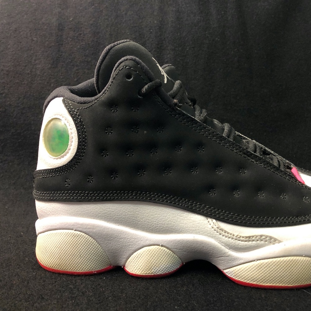 Air Jordan 13 Retro XIII (Black / Hyper Pink / White) [439358-008] GS Girls 4.5Y
